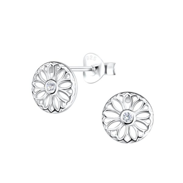 Buy 925 Silver Wholesale Flower Stud Earrings