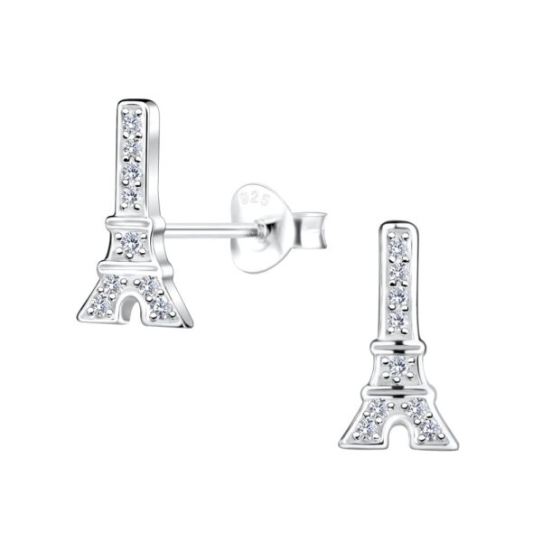 Buy 925 Silver Wholesale Eiffel Tower Stud Earrings