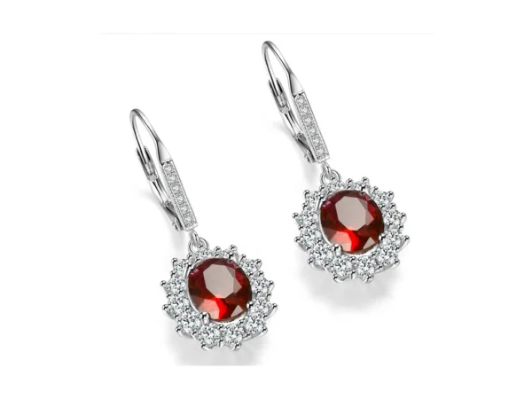 Buy 925 Silver Wholesale Ruby Earrings