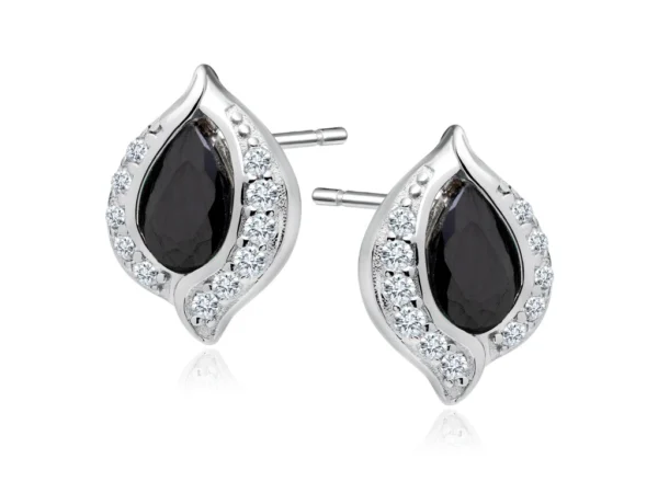 Buy 925 Silver Wholesale Earrings LUNA BLACK