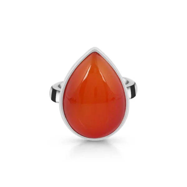 Buy 925 Silver Wholesale Carnelian Adjustable Ring