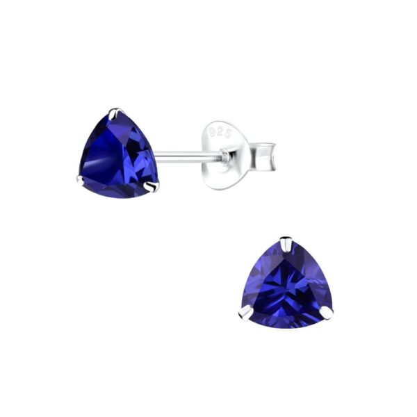 Buy 925 Silver Wholesale Trillion Cubic Zirconia Silver Stud Earrings