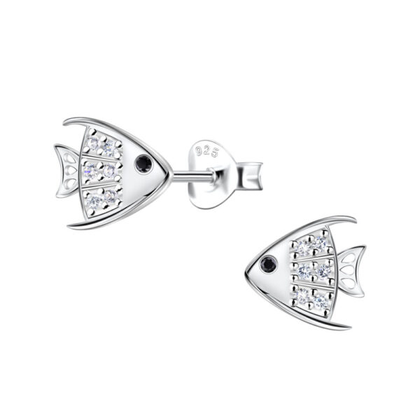 Buy 925 Silver Wholesale Fish Stud Earrings