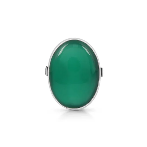 Buy 925 Silver Wholesale Green Onyx Adjustable Ring