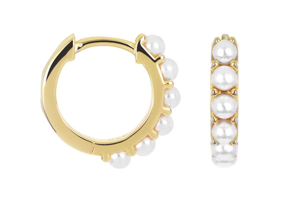 Buy Brass Wholesale Pearls Hoop Earring