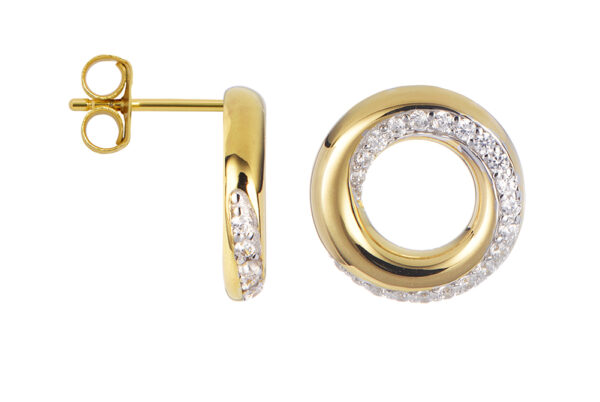 Buy Brass Wholesale Zirconia Circle Earring