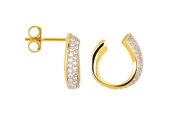 Buy Brass Wholesale Flat Band With Zirconia Earring