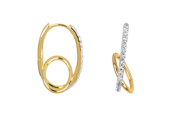 Buy Brass Wholesale Zirconia Oval Hoop Earring