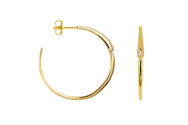 Buy Brass Wholesale Zirconia Hoop Earring