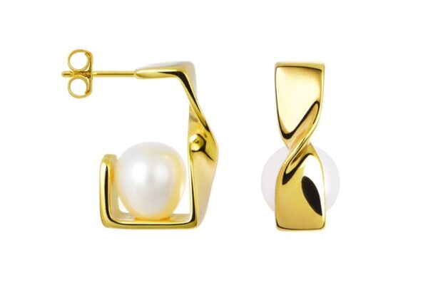 Buy Brass Wholesale Twisted Rectangular Hoop Earring