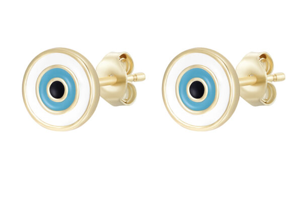 Buy Brass Wholesale Multicolor Enamel Evil Eye Earring
