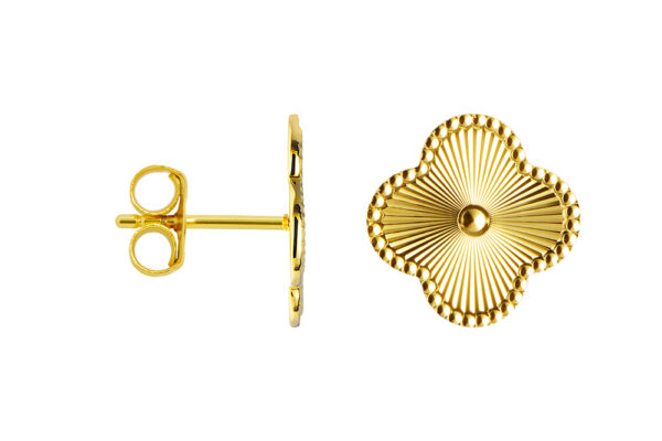 Buy Brass Wholesale 11x11mm Scalloped Flower Earring