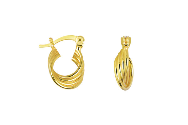 Buy Brass Wholesale Hoop Earring With Four Lines