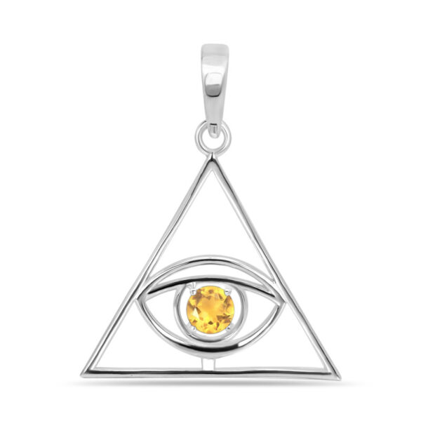 Buy Silver Plated Brass Wholesale Citrine Illuminati Pendant