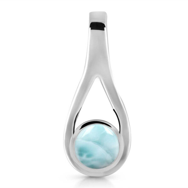 Buy Silver Plated Brass Wholesale Close Out Larimar Pendant-AN252
