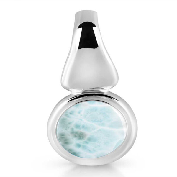 Buy Silver Plated Brass Wholesale Close Out Larimar Pendant-AN257
