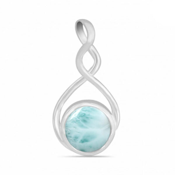 Buy Silver Plated Brass Wholesale Close Out Larimar Pendant-AN231