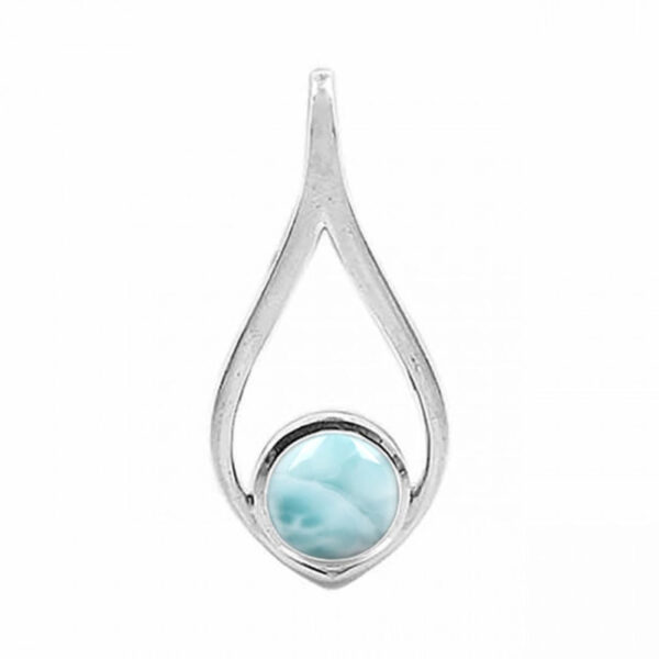 Buy Silver Plated Brass Wholesale Close Out Larimar Pendant-AN230