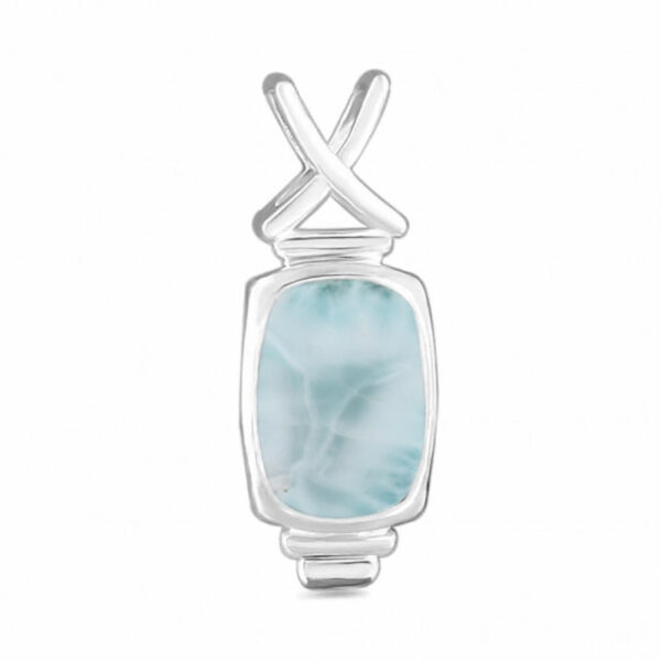 Buy Silver Plated Brass Wholesale Close Out Larimar Pendant-AN199
