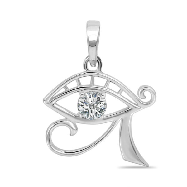 Buy Silver Plated Brass Wholesale Crystal Eye Of Horus Pendant