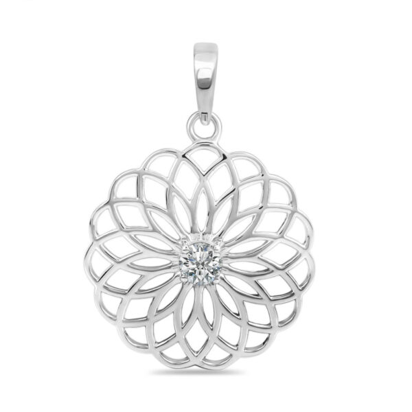 Buy Silver Plated Brass Wholesale Crystal Flower Of Life Pendant