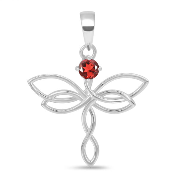 Buy Silver Plated Brass Wholesale Garnet Holy Cross Pendant