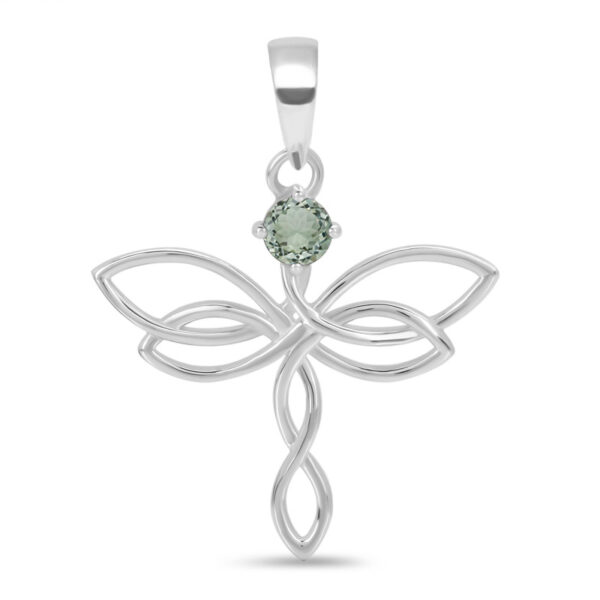 Buy Silver Plated Brass Wholesale Green Amethyst Holy Cross Pendant