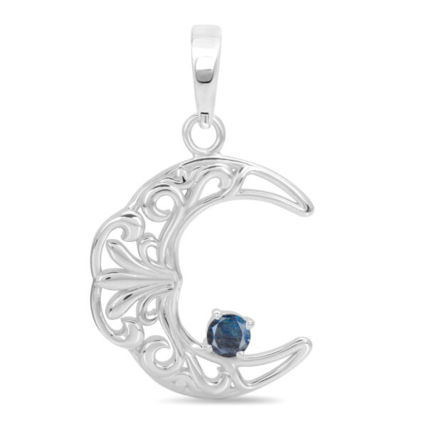 Buy Silver Plated Brass Wholesale Labradorite Crescent Moon Pendant