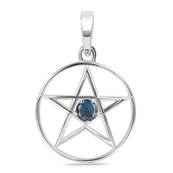 Buy Silver Plated Brass Wholesale Labradorite Pentacle Pendant