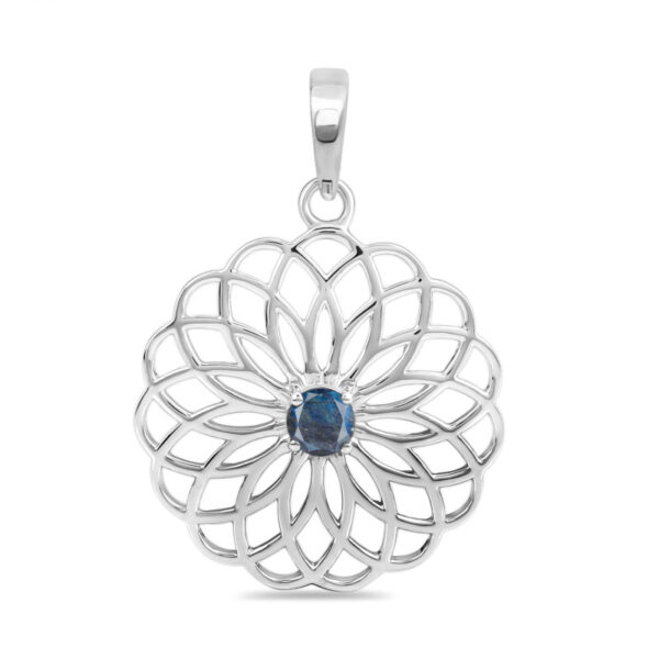 Buy Silver Plated Brass Wholesale Labradorite Flower Of Life Pendant