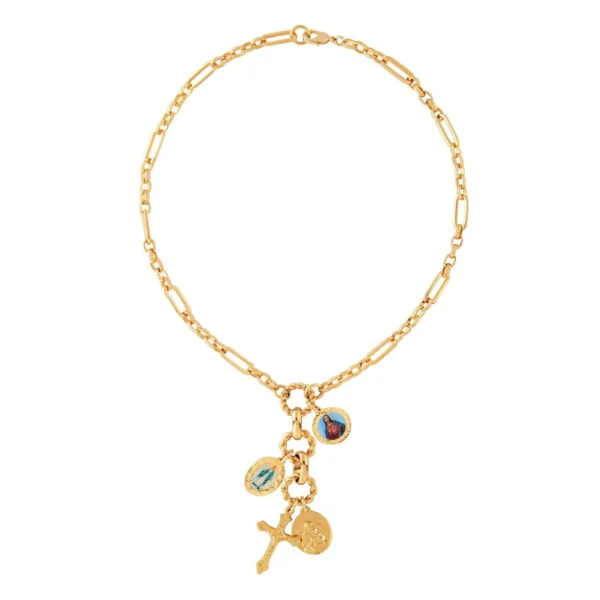 Buy Brass Wholesale 2” Drop featuring Antique Religious Coins featuring Sacred Heart and Mary