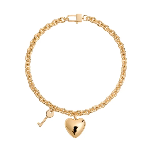 Buy Brass Wholesale Heart Lock and Key Necklace