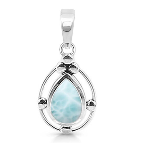 Buy Silver Plated Brass Wholesale Close Out Larimar Pendant-AN192