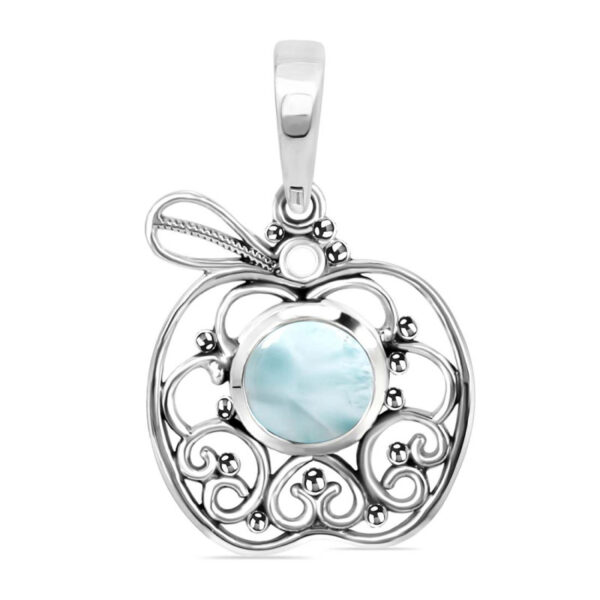 Buy Silver Plated Brass Wholesale Close Out Larimar Pendant-AN240