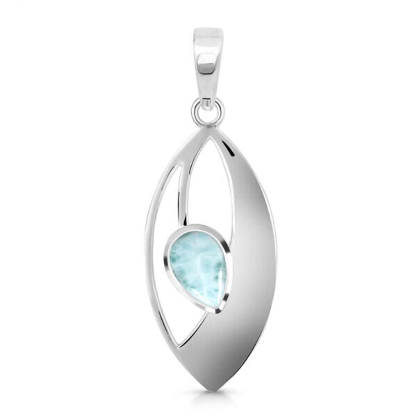 Buy Silver Plated Brass Wholesale Close Out Larimar Pendant-AN254