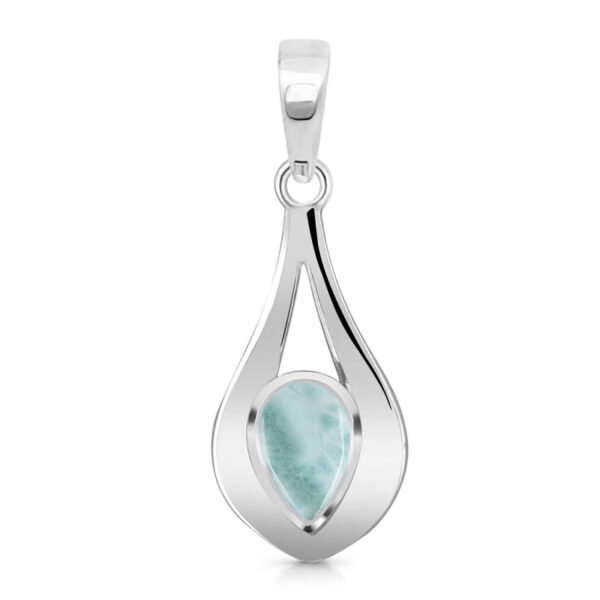 Buy Silver Plated Brass Wholesale Close Out Larimar Pendant-AN255