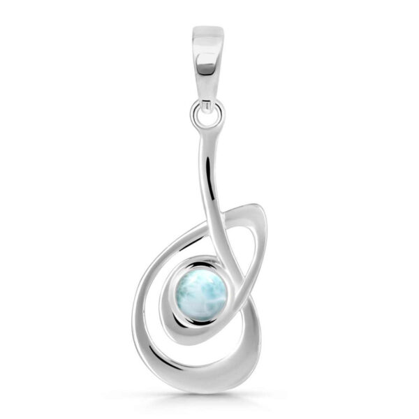 Buy Silver Plated Brass Wholesale Close Out Larimar Pendant-AN256