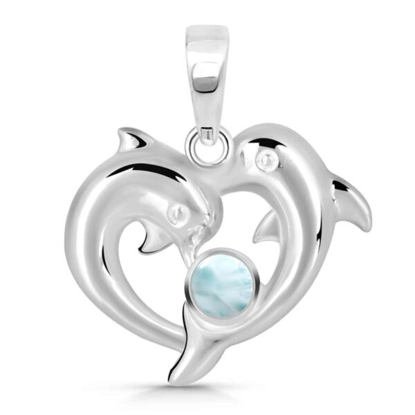 Buy Silver Plated Brass Wholesale Close Out Larimar Pendant-AN247