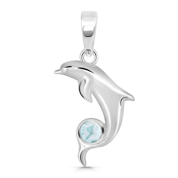 Buy Silver Plated Brass Wholesale Close Out Larimar Pendant-AN244