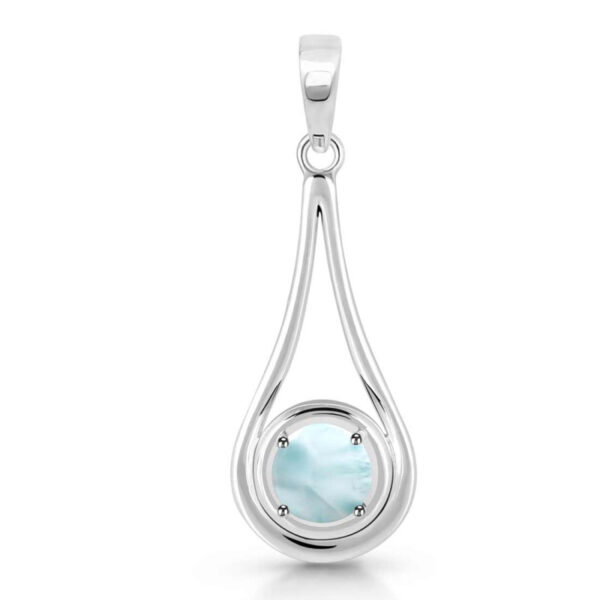 Buy Silver Plated Brass Wholesale Close Out Larimar Pendant-AN223