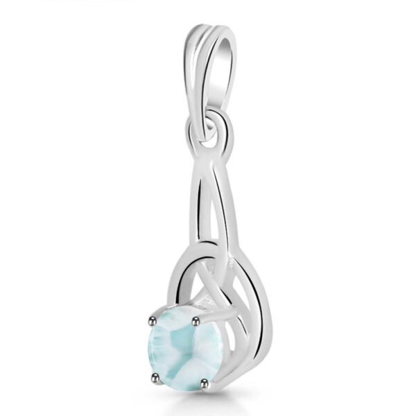 Buy Silver Plated Brass Wholesale Close Out Larimar Pendant-AN188