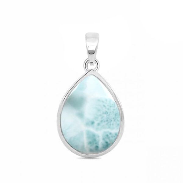 Buy Silver Plated Brass Wholesale Close Out Larimar Pendant-AN197