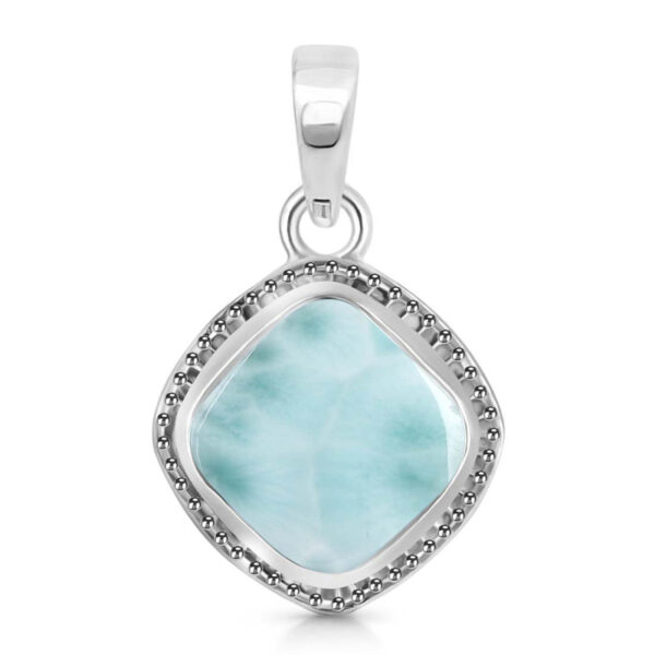 Buy Silver Plated Brass Wholesale Close Out Larimar Pendant-AN198
