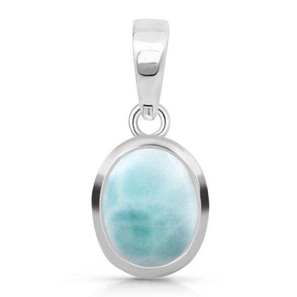 Buy Silver Plated Brass Wholesale Close Out Larimar Pendant-AN201