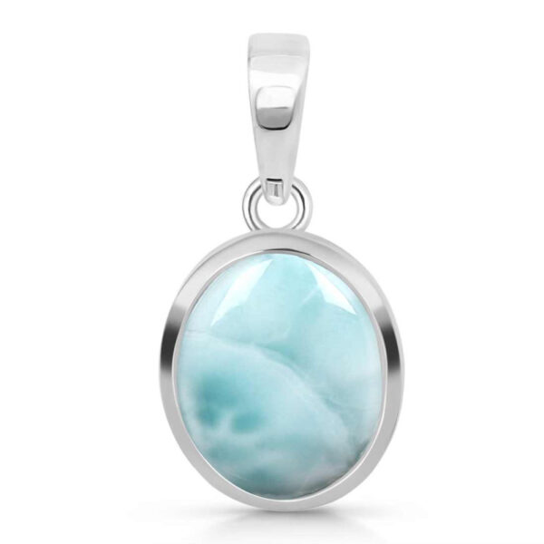 Buy Silver Plated Brass Wholesale Close Out Larimar Pendant