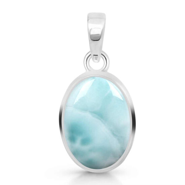 Buy Silver Plated Brass Wholesale Close Out Larimar Pendant-AN215