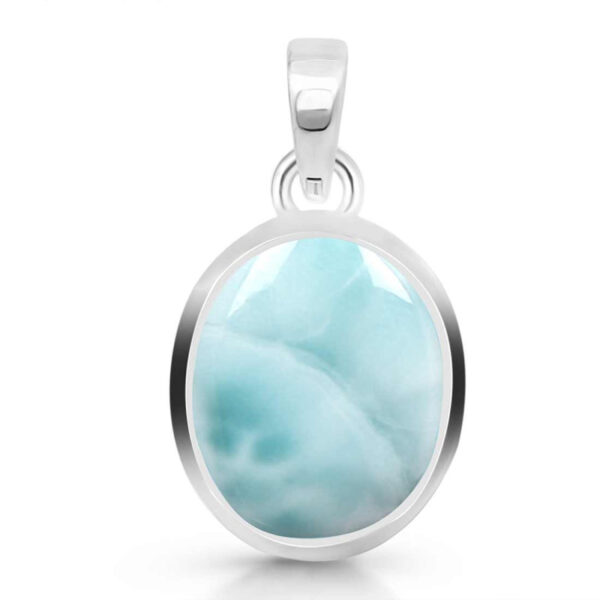 Buy Silver Plated Brass Wholesale Close Out Larimar Pendant-AN216