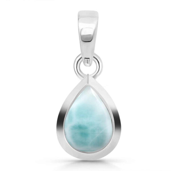 Buy Silver Plated Brass Wholesale Close Out Larimar Pendant-AN219
