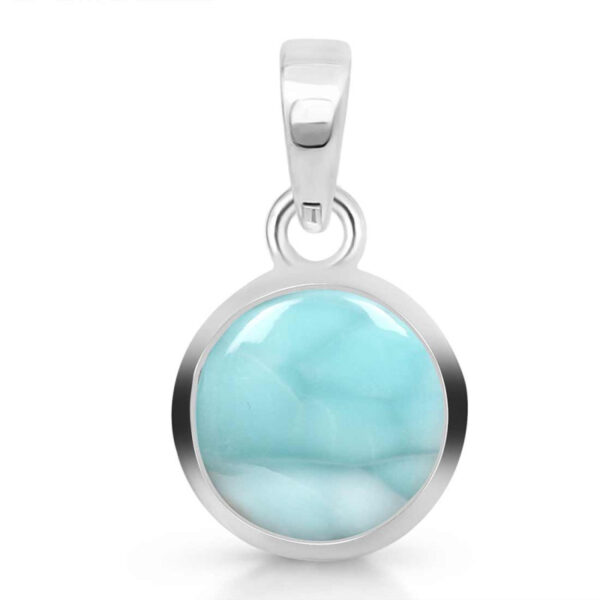 Buy Silver Plated Brass Wholesale Close Out Larimar Pendant-AN203