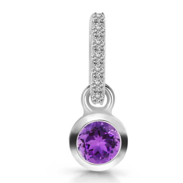 Buy Silver Plated Brass Wholesale Amethyst & White Topaz Pendant